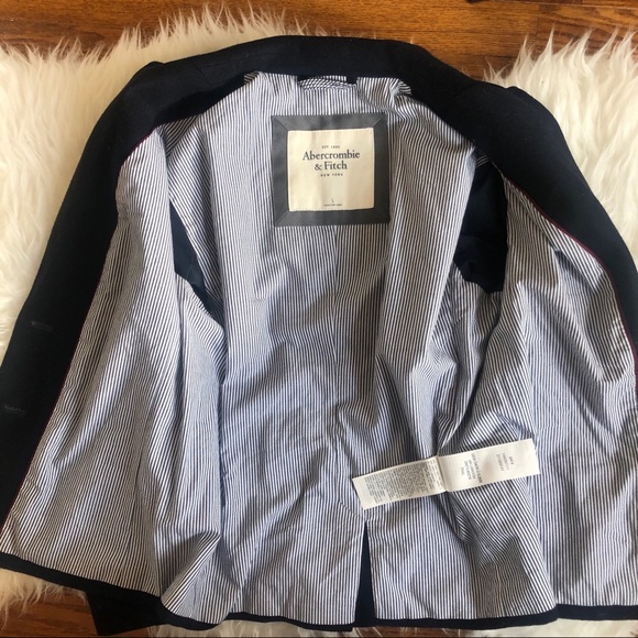 Abercrombie Fitch navy wool preppy blazer/Jacket L - Picture 11 of 11